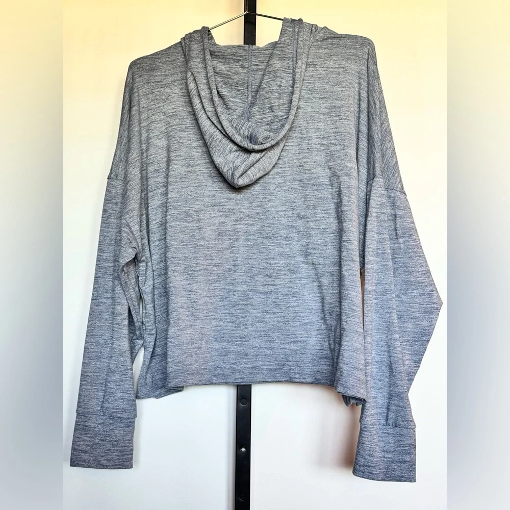 Nike Gray Cropped Relaxed Hoodie